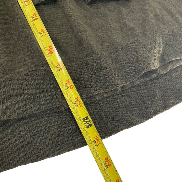 BCBGMaxAzria Olive Green Long-Sleeve Merino Wool Tie-Waist Sweater Dress M - Picture 5 of 9